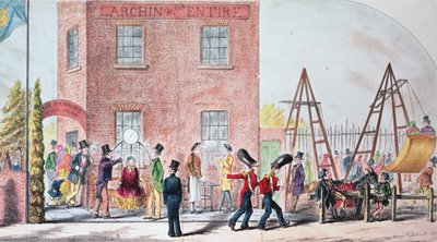 Kermis (Schommels) bij de Primrose Tavern, Chalk Farm door Percy Cruikshank